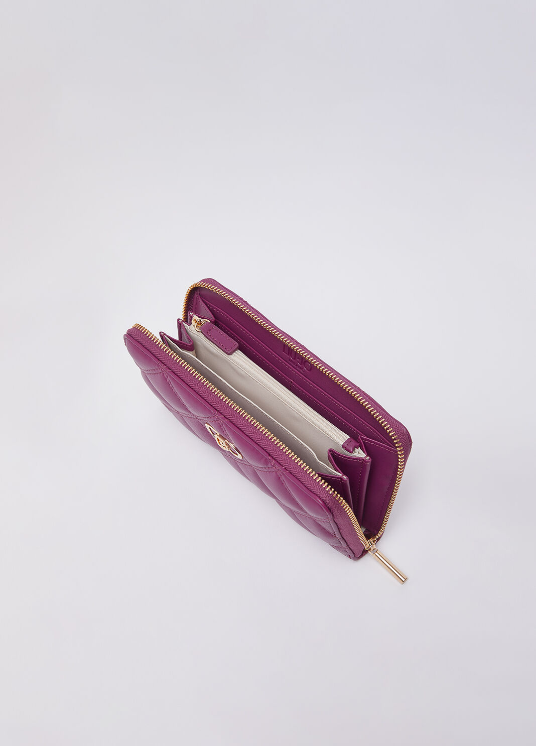 Portefeuille grand format matelass&eacute; violet Liu Jo - large image number 3