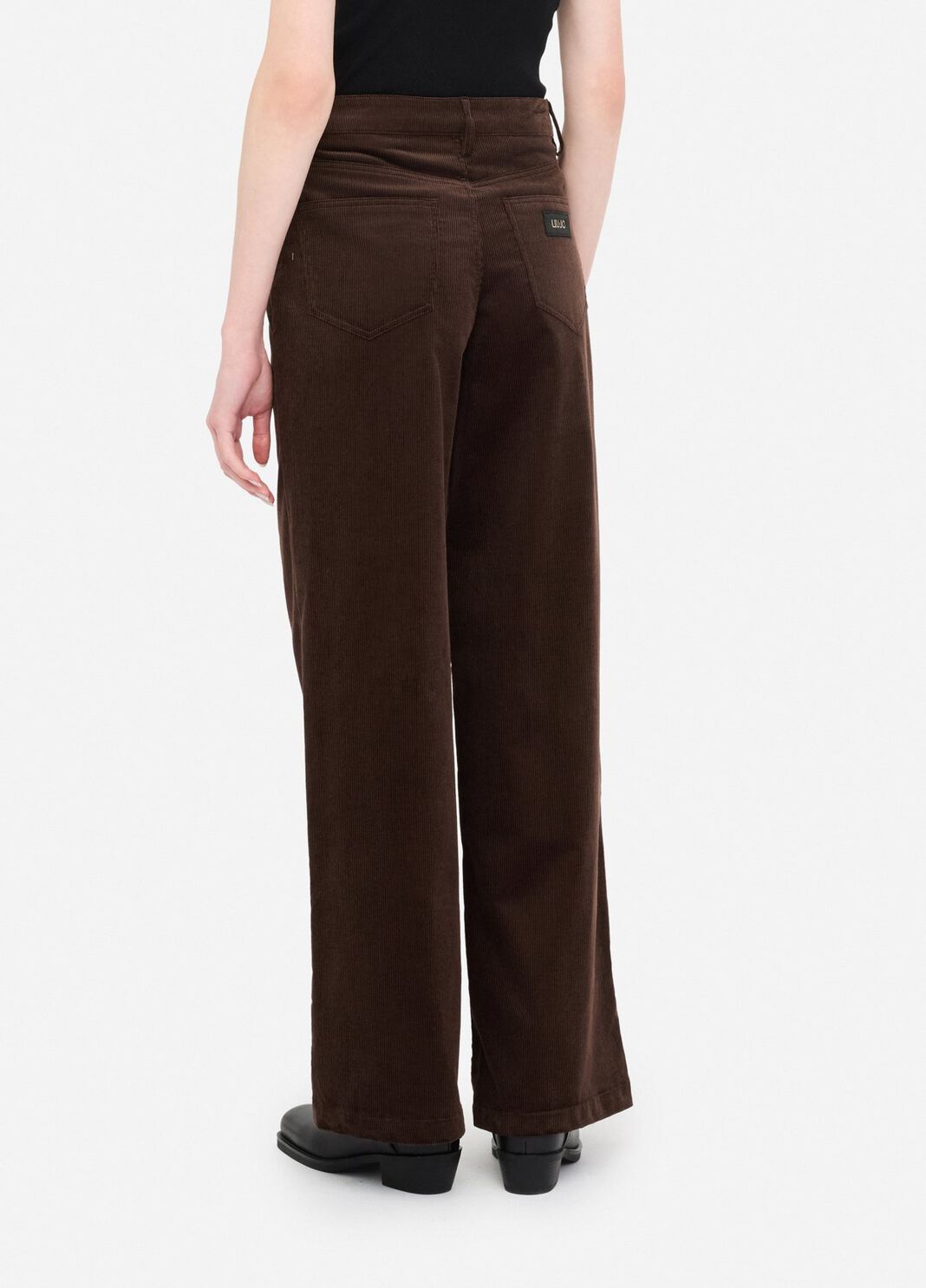 Trousers in velvet chocolate Liu Jo - large image number 1