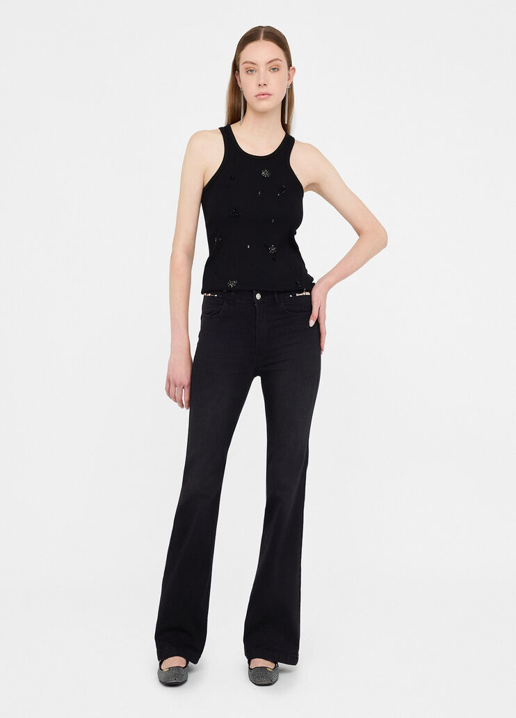 High-rise flared jeans black denim Liu Jo - medium High-rise flared jeans black denim Liu Jo - medium