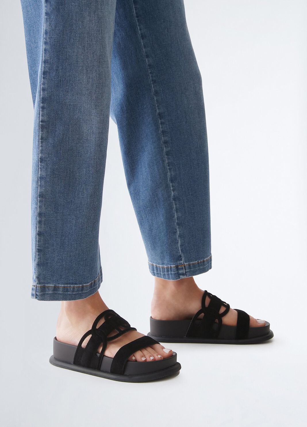Mules avec maxi logo noir Liu Jo - large image number 0