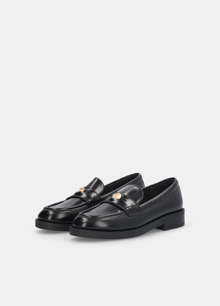 Abraded leather loafers black Liu Jo - large image number 2 Abraded leather loafers black Liu Jo - large image number 2