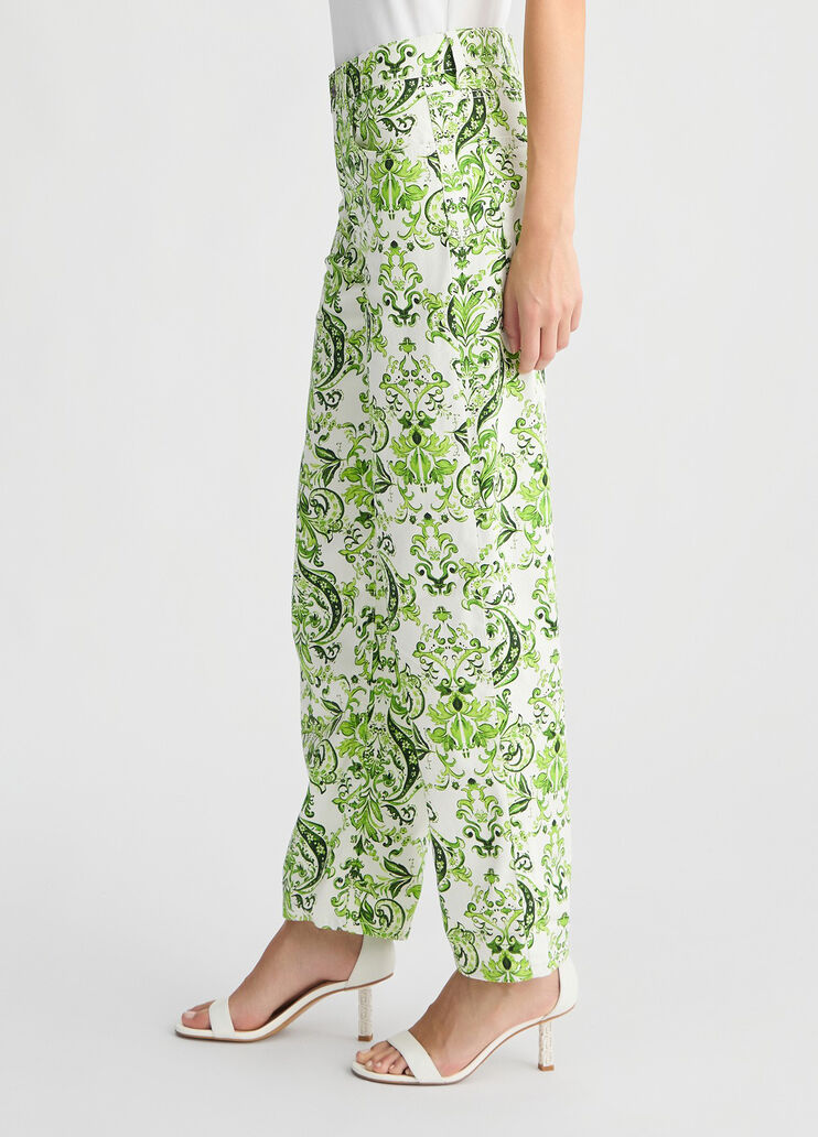 Baumwollhose mit Print Gr&uuml;n Liu Jo - large image number 3