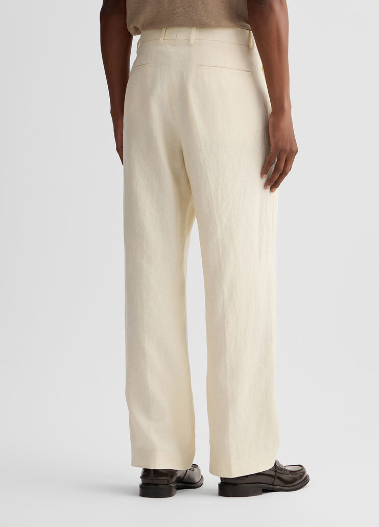 100% linen trousers tofu white Liu Jo - large image number 1 100% linen trousers tofu white Liu Jo - large image number 1