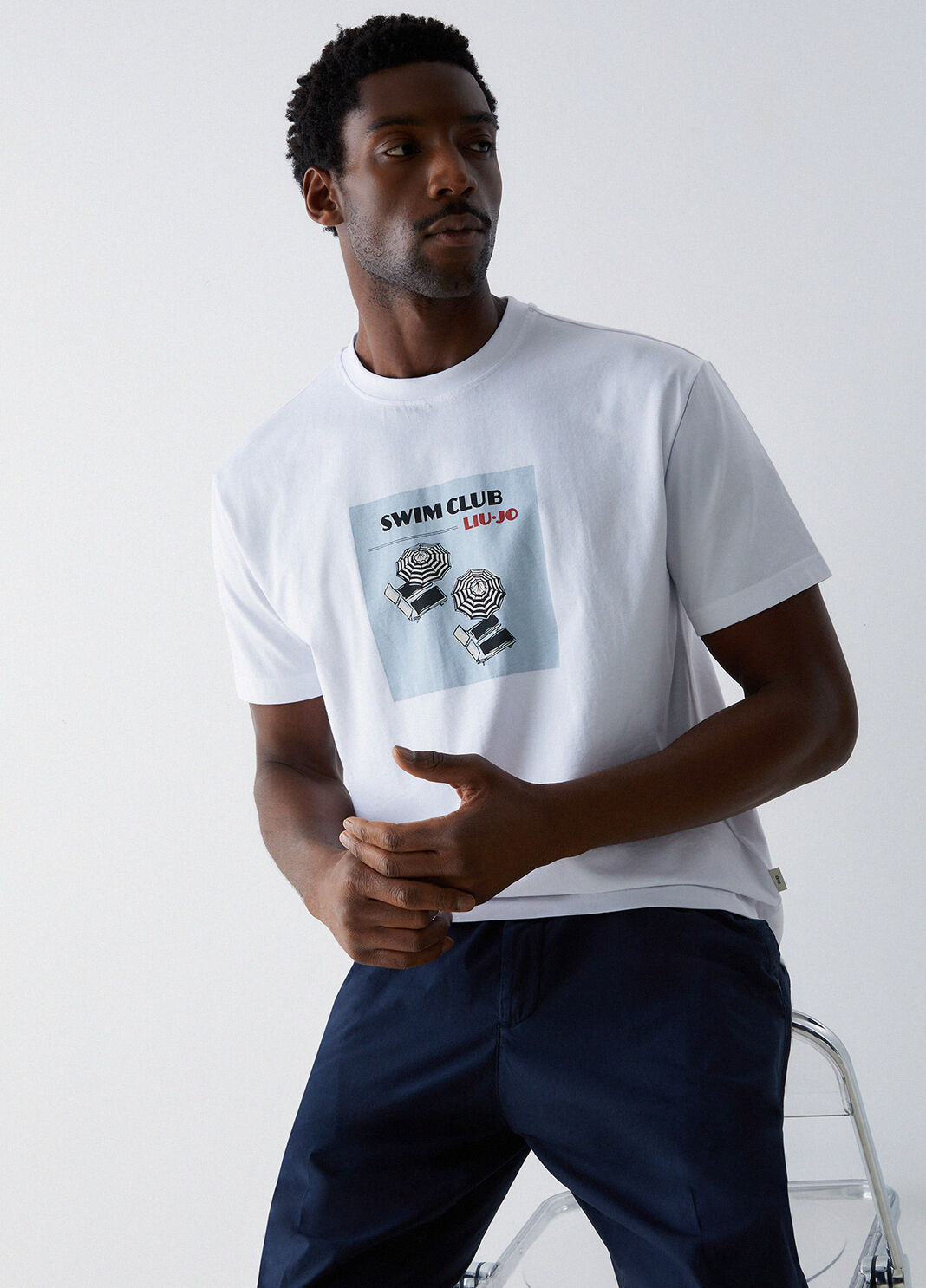 T-shirt with print white/umbrellas Liu Jo - large image number 2