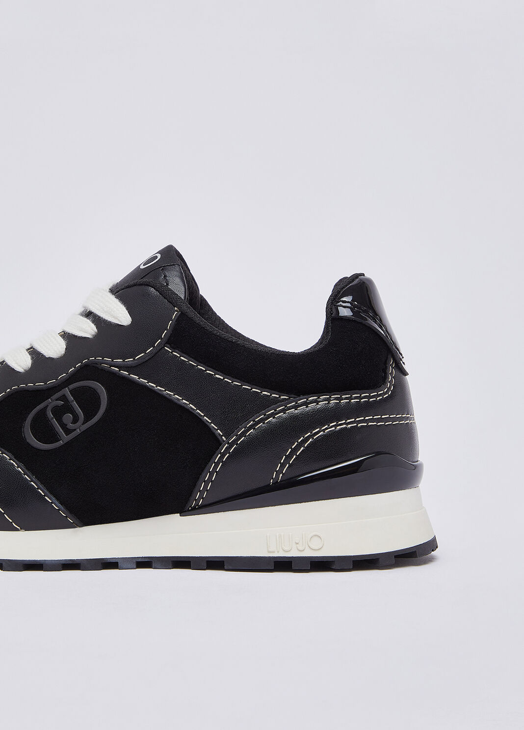 Sneakers aus Leder und Veloursleder Schwarz Liu Jo - large image number 4