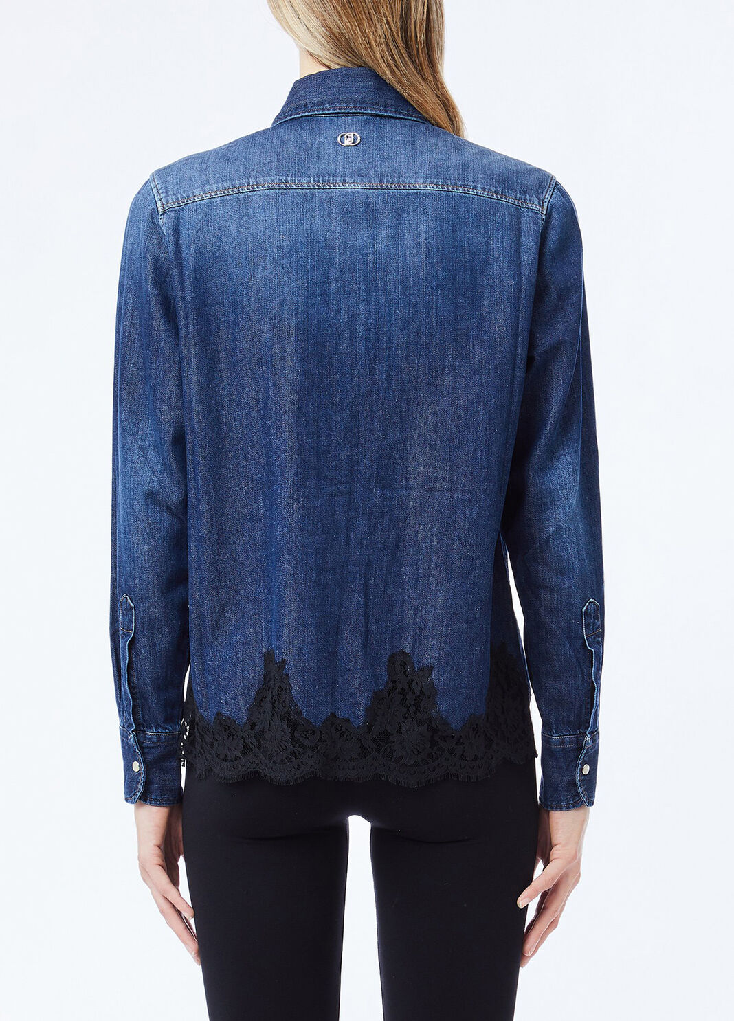 Hemd aus Denim mit Spitze Dunkles Denimblau Liu Jo - large image number 1