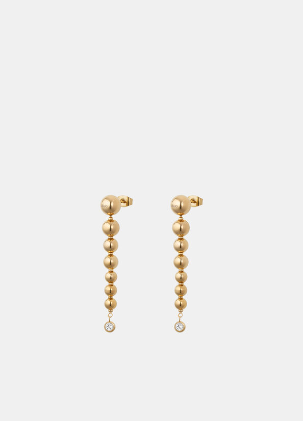 Pendant earrings with diamantés gold Liu Jo - medium