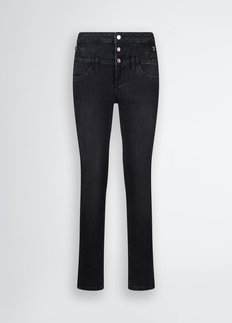 Black high-rise skinny jeans black denim Liu Jo - large image number 6 Black high-rise skinny jeans black denim Liu Jo - large image number 6