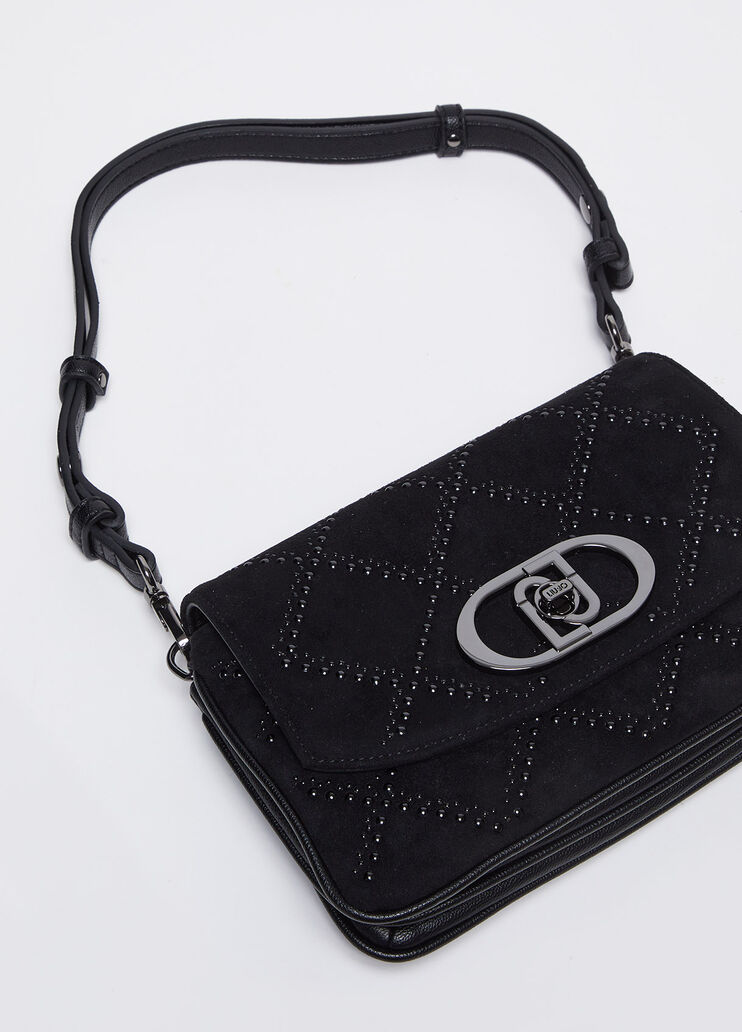 Borsa a tracolla media con borchie nero Liu Jo - large image number 4