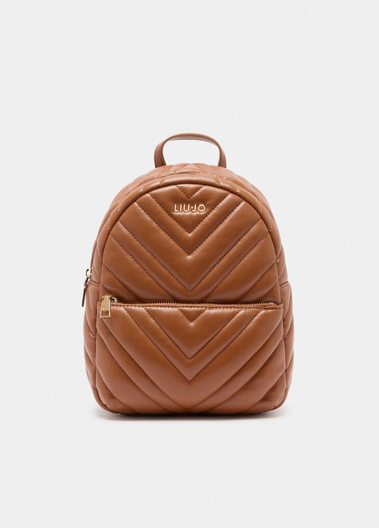 Quilted backpack gingerbread Liu Jo - medium Quilted backpack gingerbread Liu Jo - medium