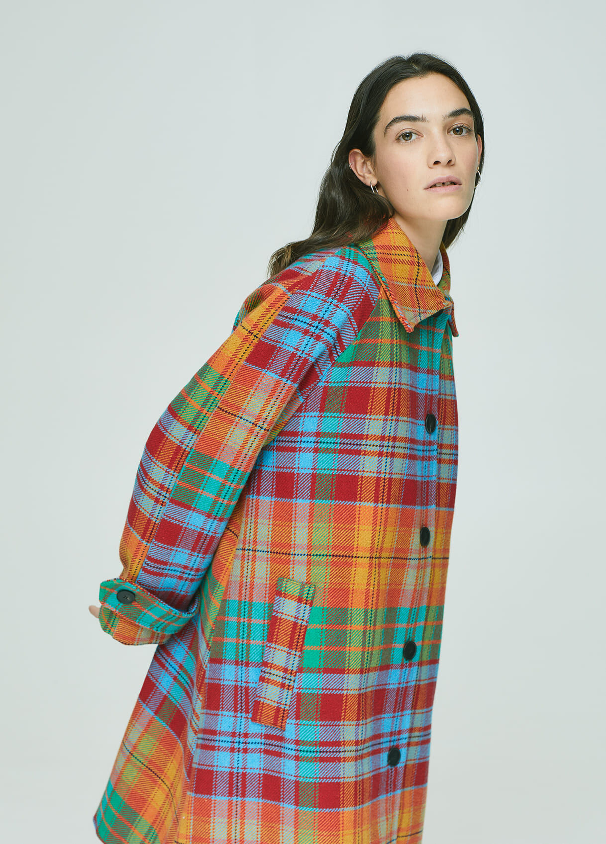 check tartan coat