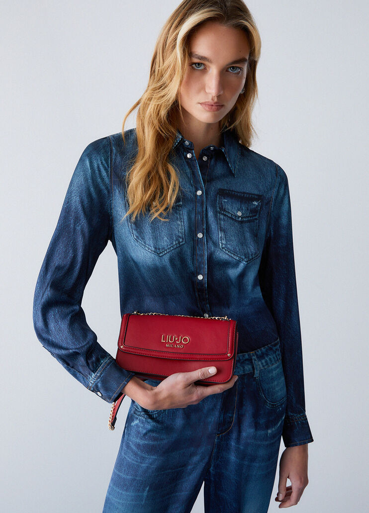 Kleine Umh&auml;ngetasche Kirschrot Liu Jo - medium