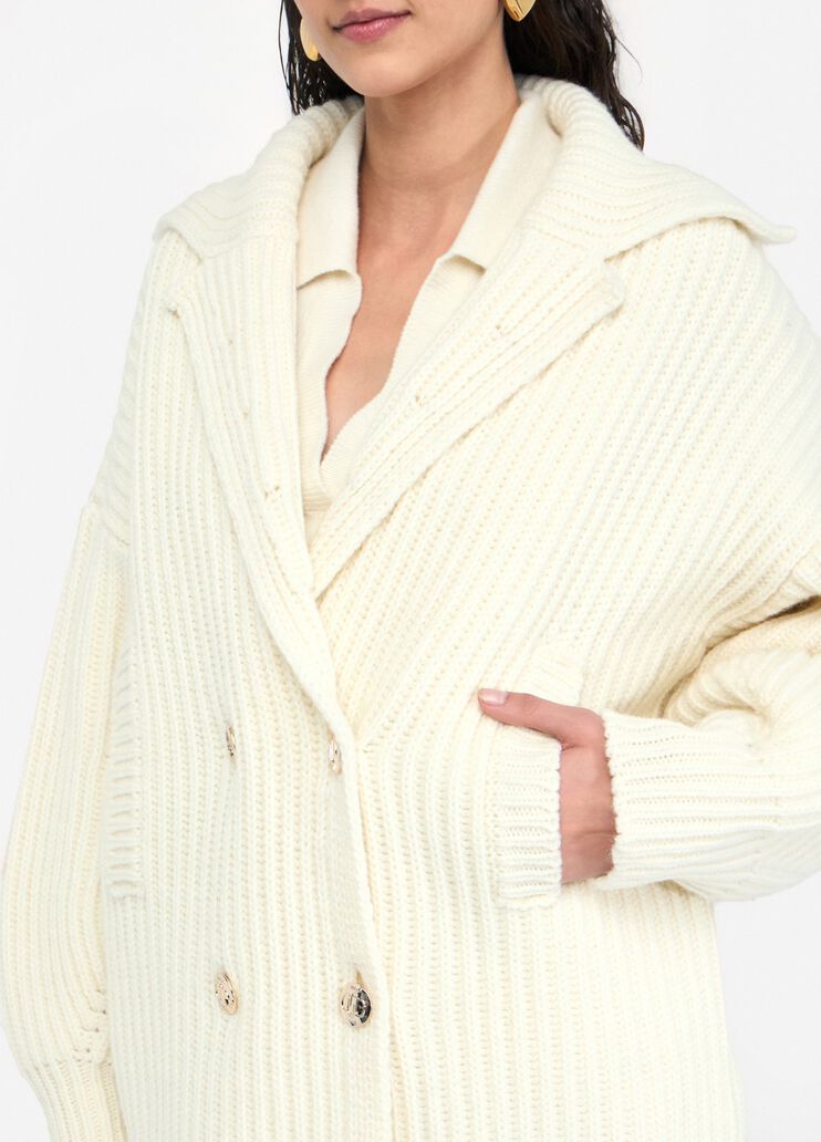 Cappotto in maglia di lana bianco Liu Jo - medium Cappotto in maglia di lana bianco Liu Jo - medium
