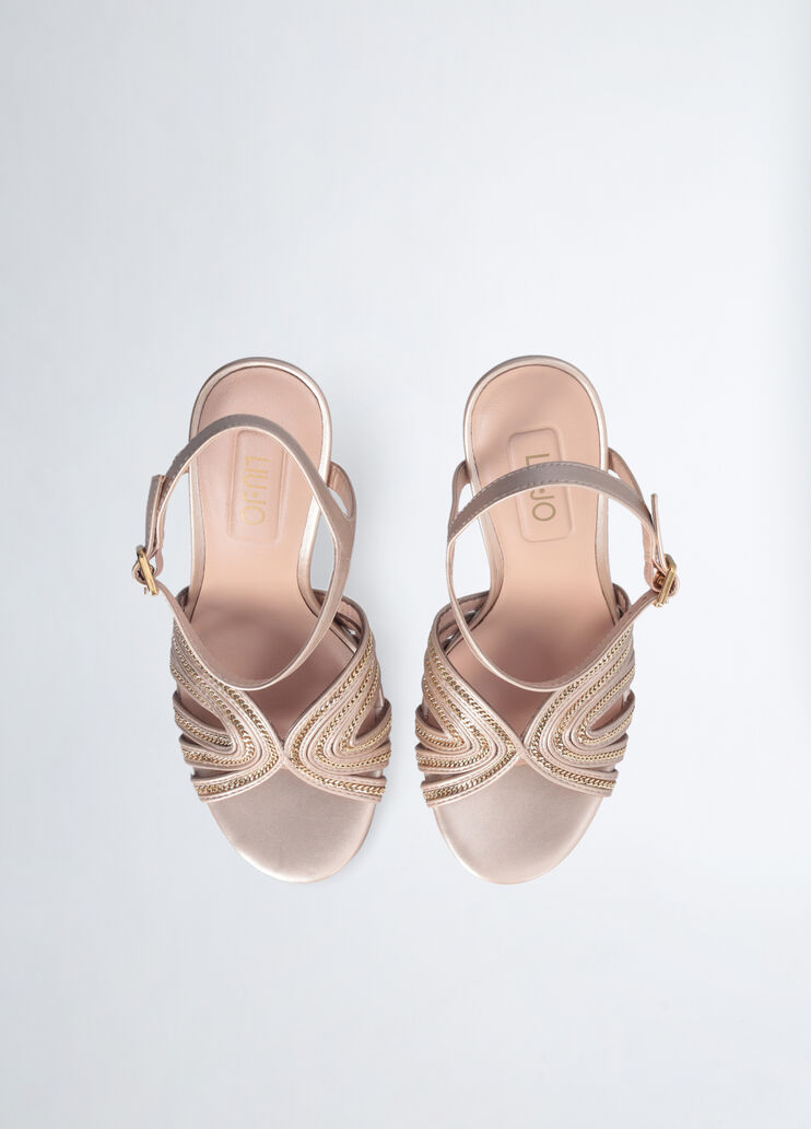 Chain sandals with heel gold-colour Liu Jo - large image number 3 Chain sandals with heel gold-colour Liu Jo - large image number 3