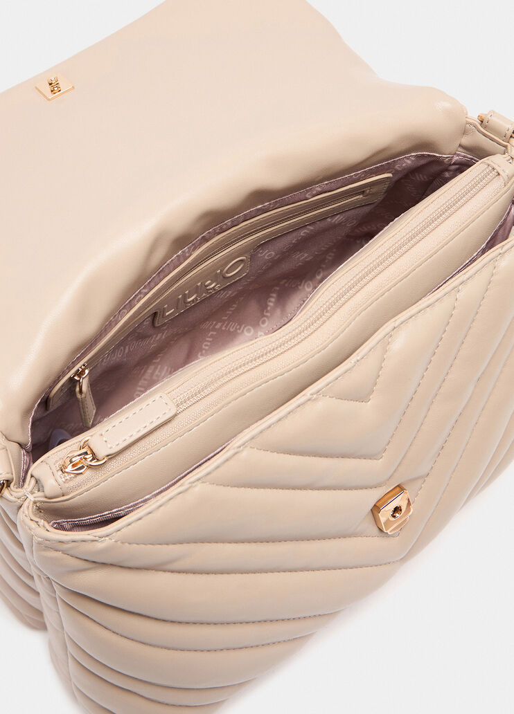 Medium quilted hobo bag beige Liu Jo - large image number 3 Medium quilted hobo bag beige Liu Jo - large image number 3