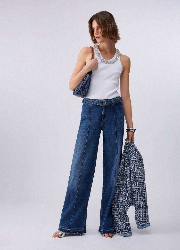 Top con dettagli gioiello bianco Liu Jo - medium