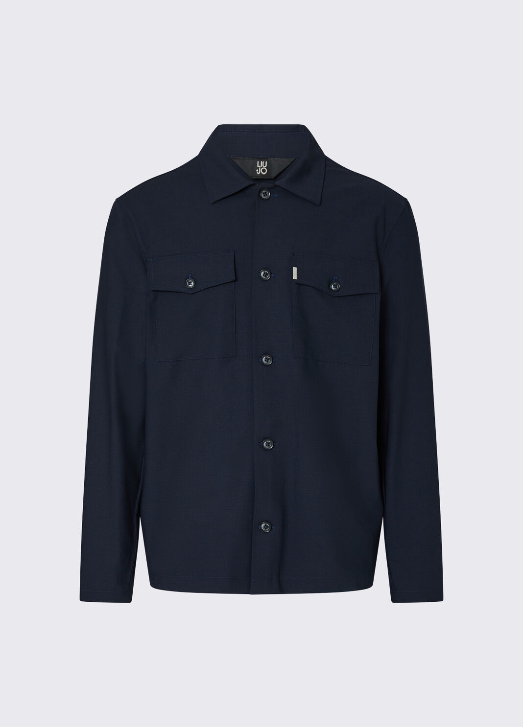 Jacket overshirt in a wool blend dark blue Liu Jo - large image number 0