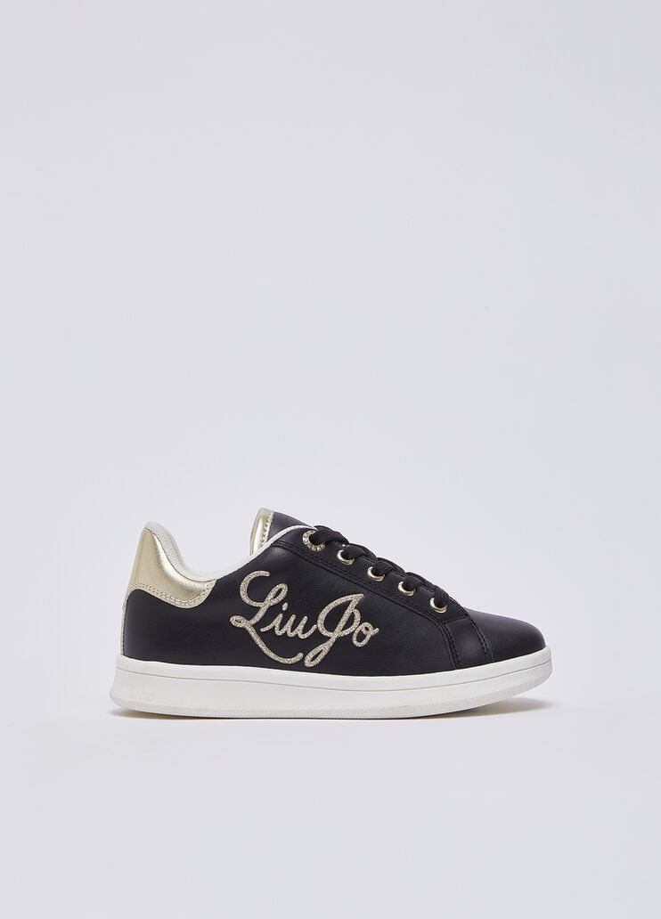Glitter Logo Sneakers black/gold Liu Jo - medium