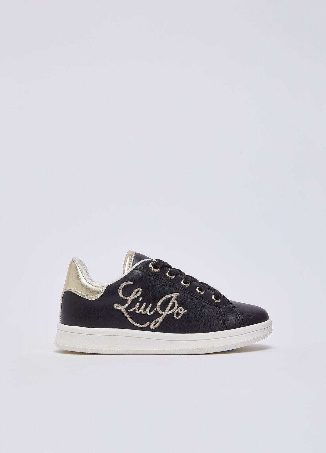 Glitter Logo Sneakers black/gold Liu Jo - large image number 0