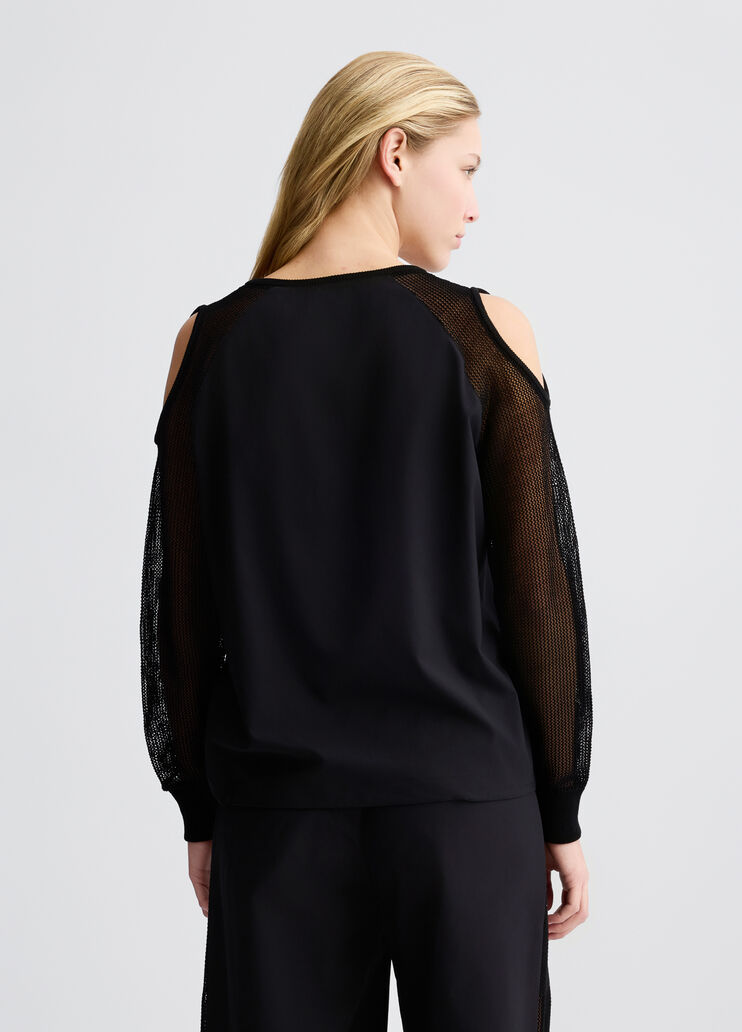 Black sweatshirt with cut-out black Liu Jo - large image number 1 Black sweatshirt with cut-out black Liu Jo - large image number 1