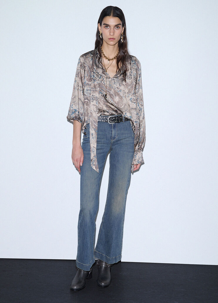 Flare-Jeans mit Schmuckkn&ouml;pfen denimblau Liu Jo - medium