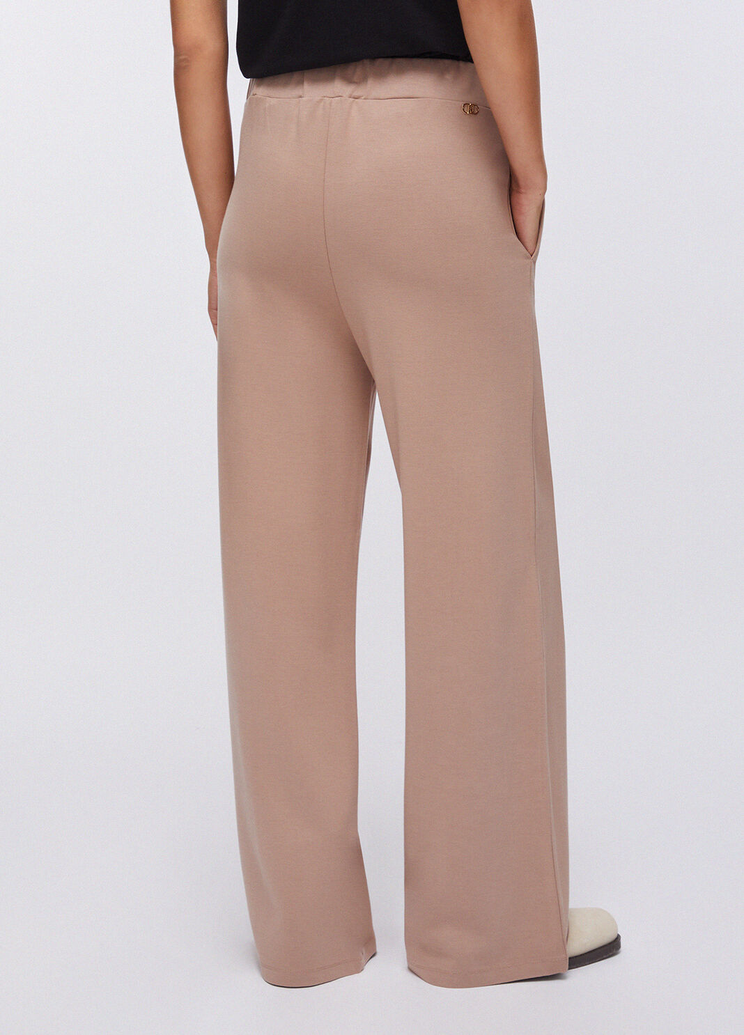 Hose aus Milano-Ripp-Jersey Beige Liu Jo - large image number 1