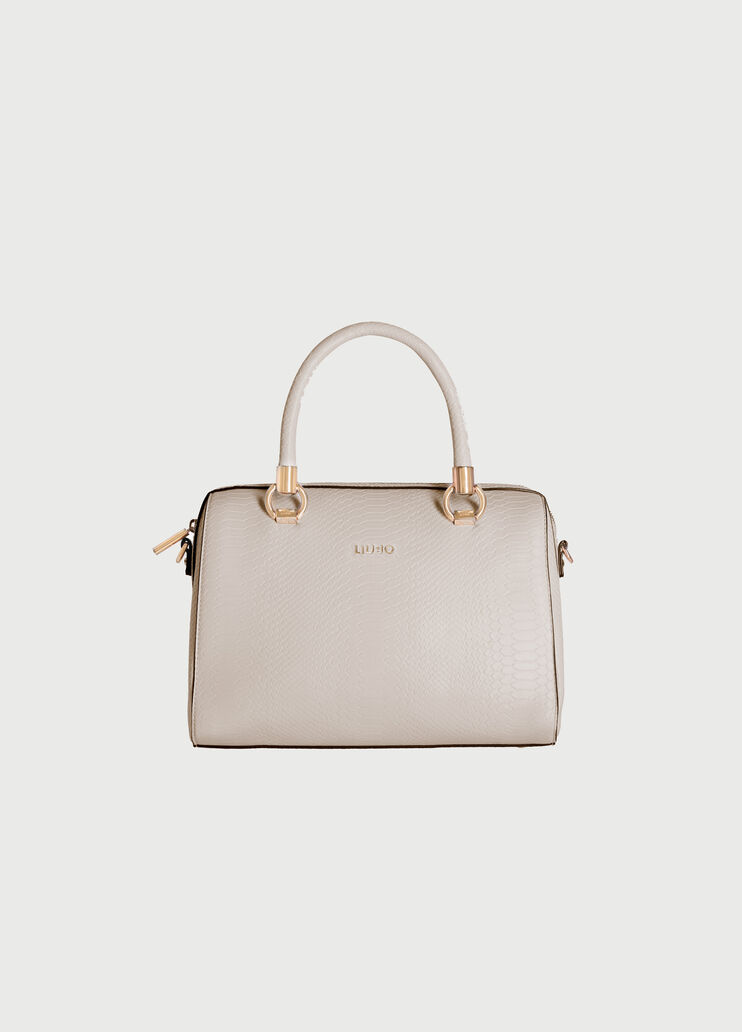 Sac Boston avec imprimé python Lait d'amande Liu Jo - large image number 0