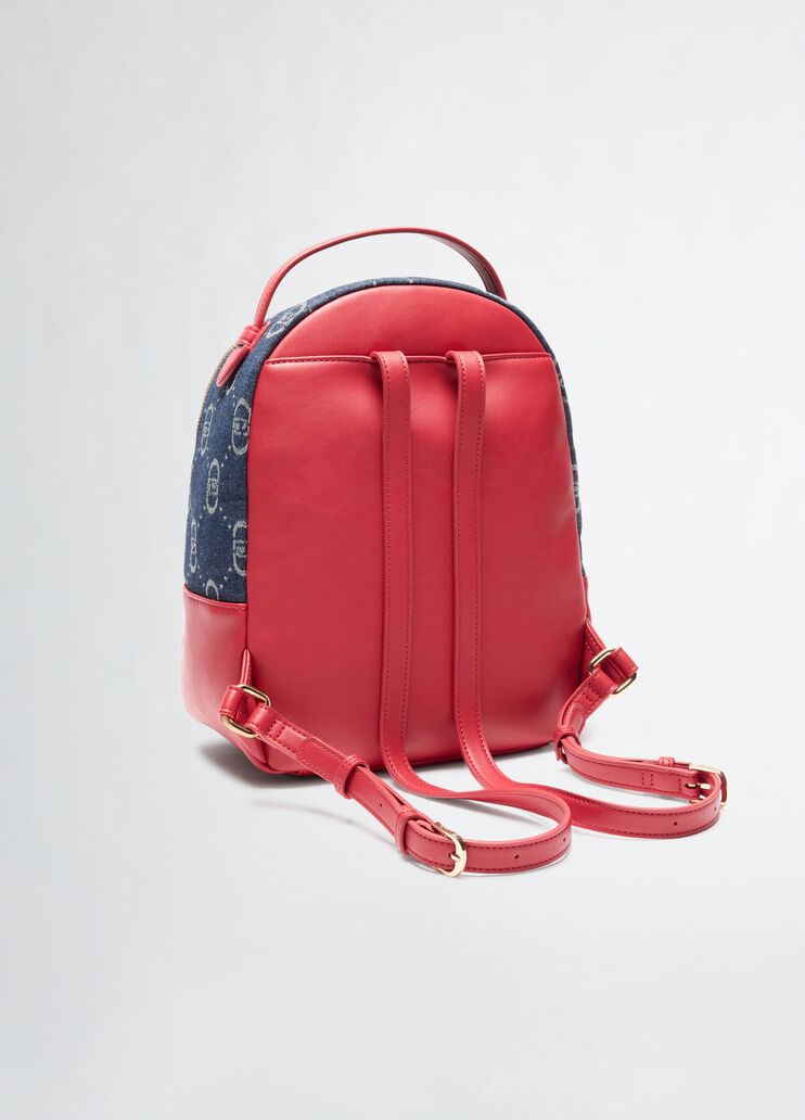 Jacquard backpack dark denim Liu Jo - large image number 3 Jacquard backpack dark denim Liu Jo - large image number 3