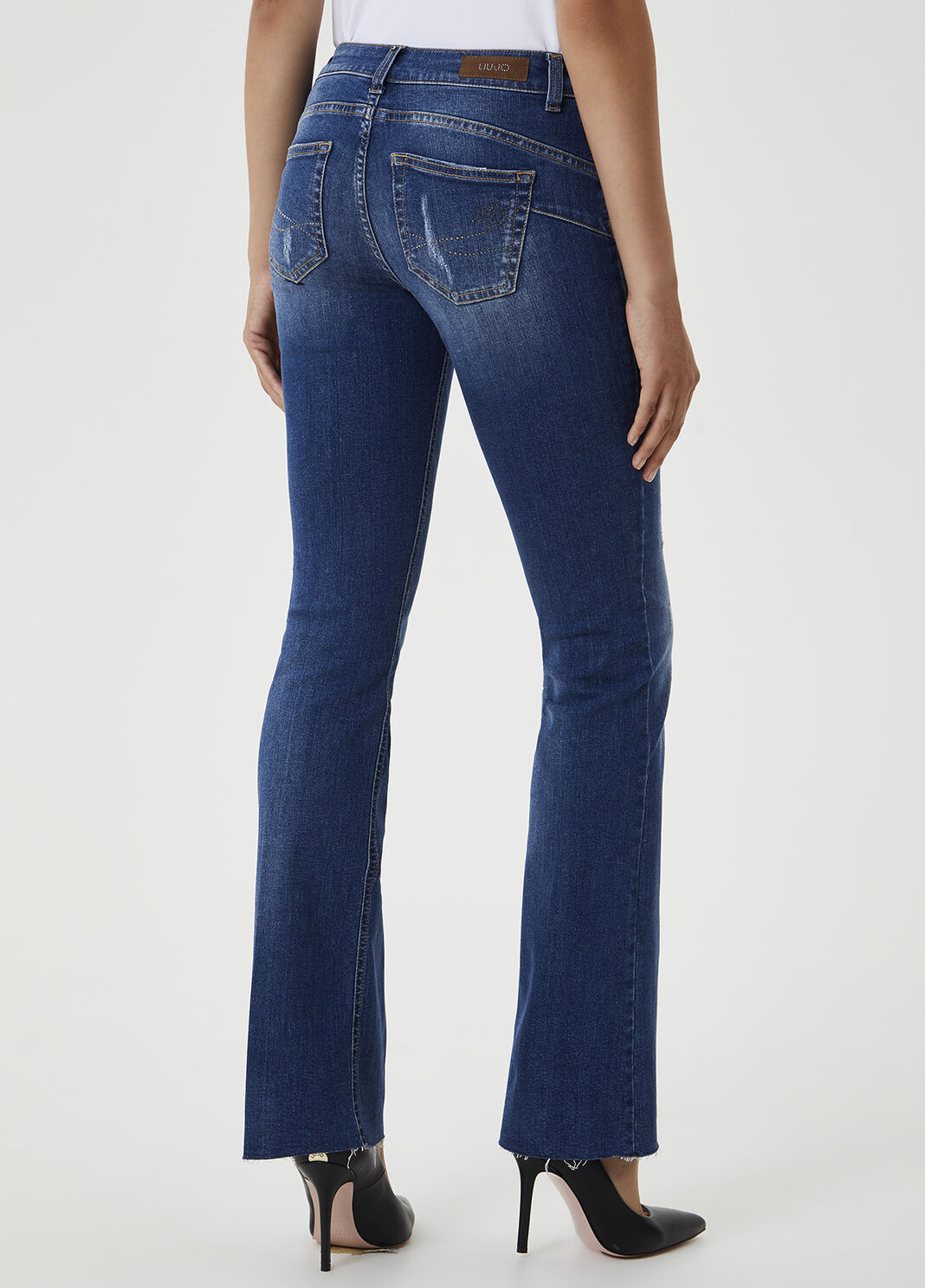 Bootcut jeans with gemstones Blue Liu Jo - large image number 1