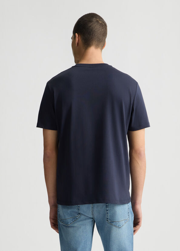 Camiseta con logo azul oscuro Liu Jo - large image number 1