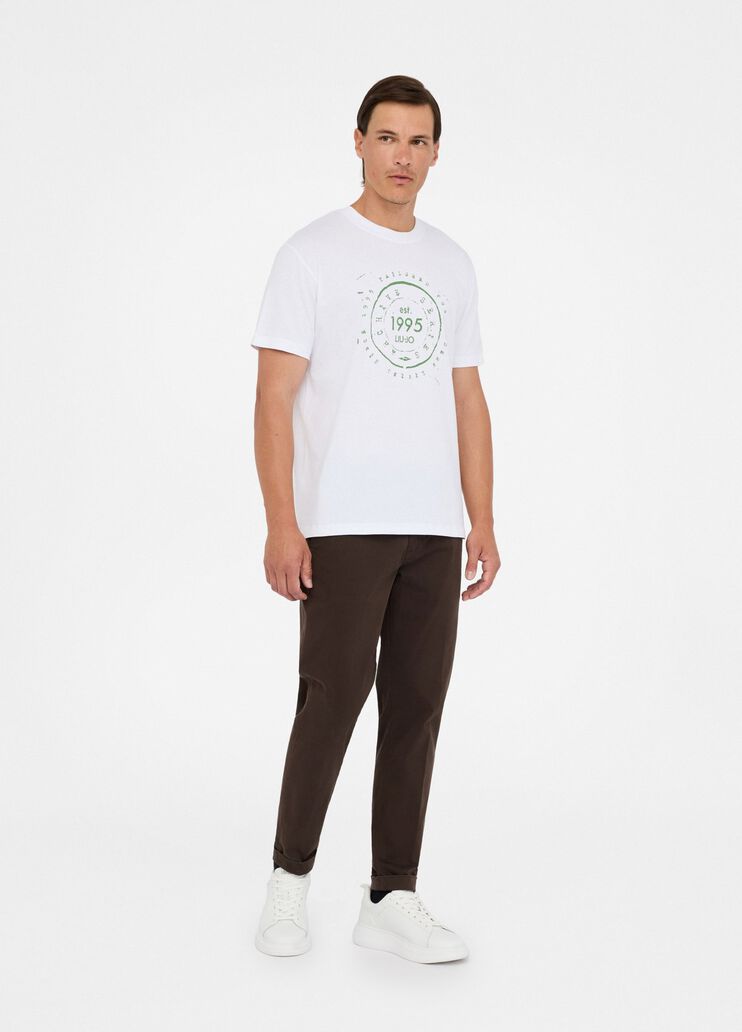 Cotton T-shirt with print white Liu Jo - medium Cotton T-shirt with print white Liu Jo - medium