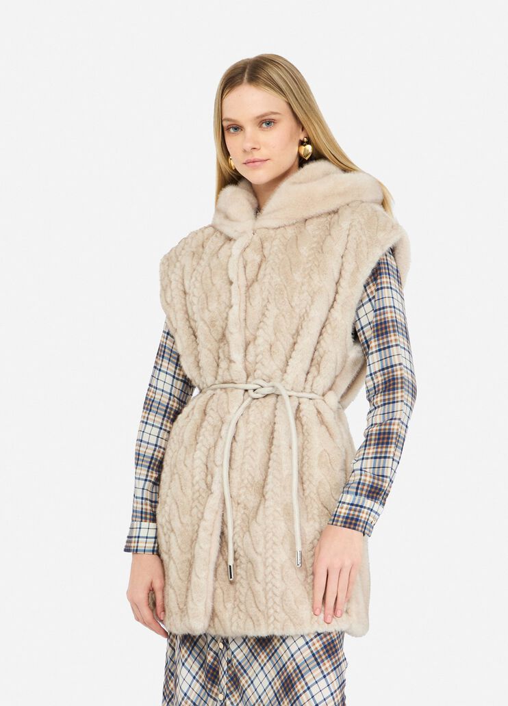 Vest with hood beige Liu Jo - medium Vest with hood beige Liu Jo - medium