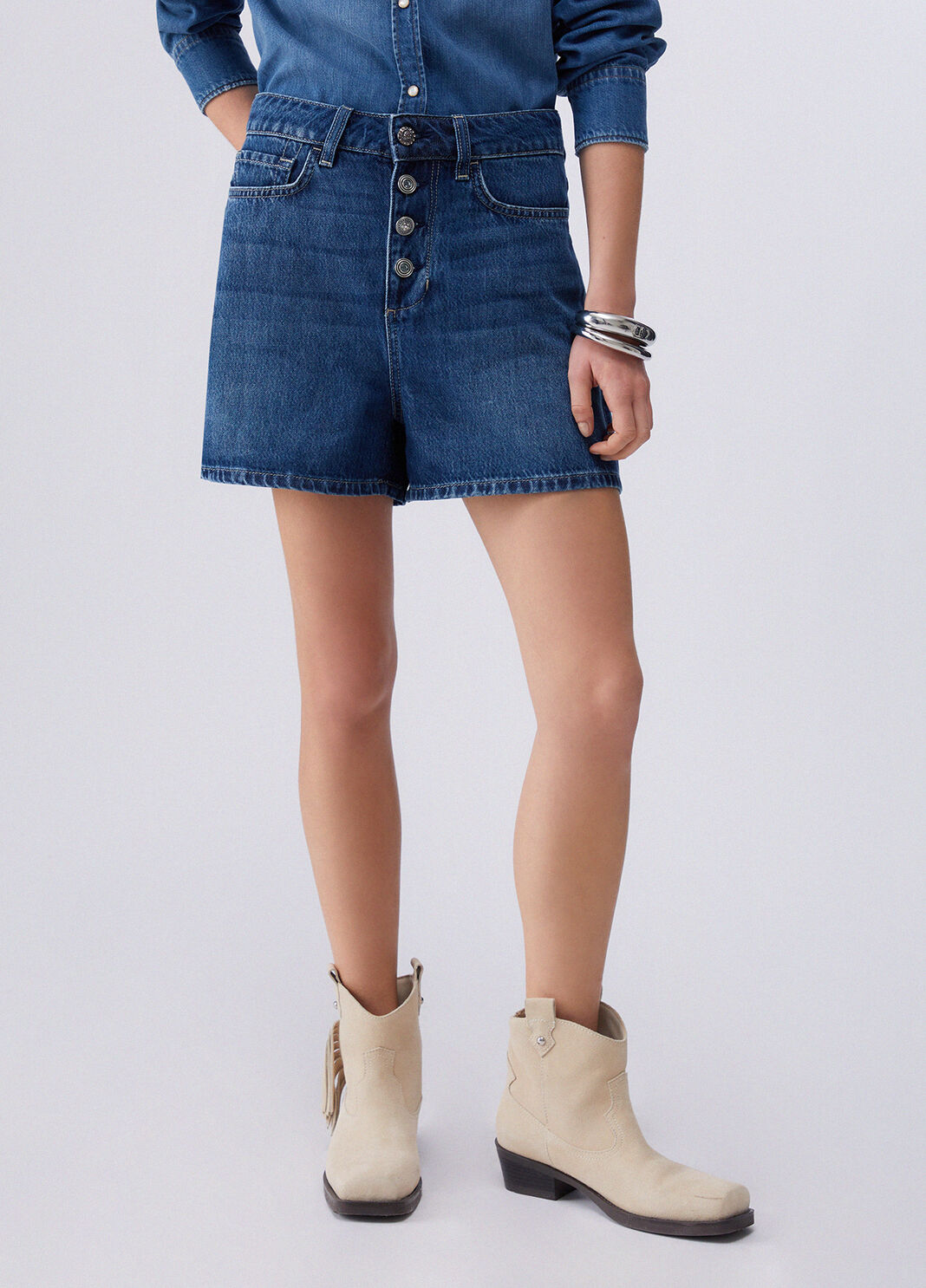 Denim shorts blue denim Liu Jo - large image number 0