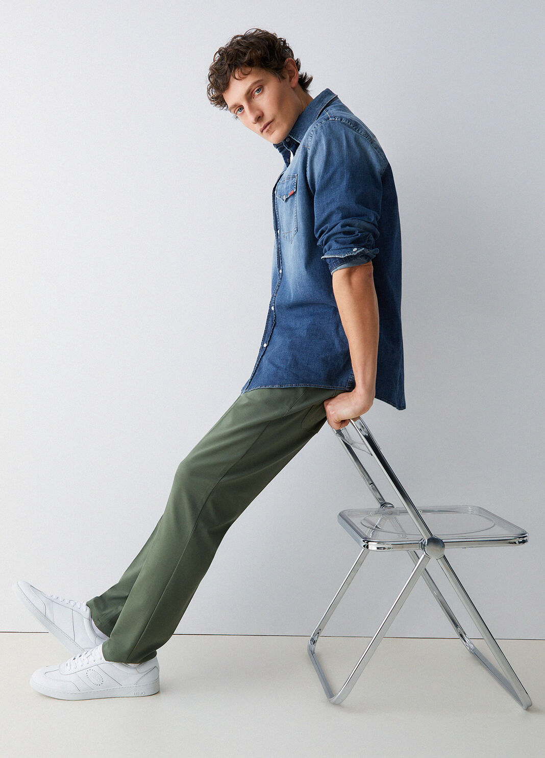 Slim-fit trousers thyme green Liu Jo - large image number 3