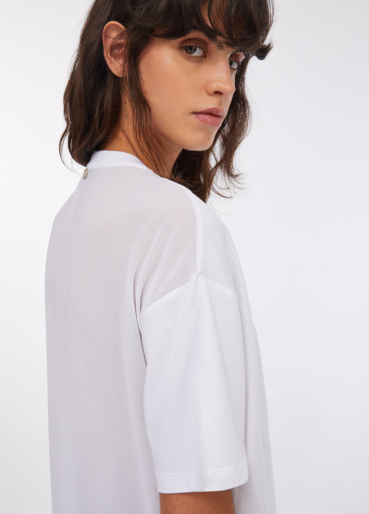 T-shirt with pearls and rhinestones white Liu Jo - large image number 4 T-shirt with pearls and rhinestones white Liu Jo - large image number 4