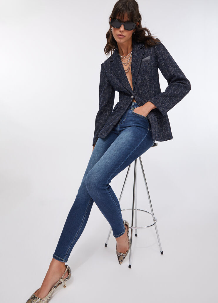 Jean skinny à taille haute denim bleu foncé Liu Jo - medium