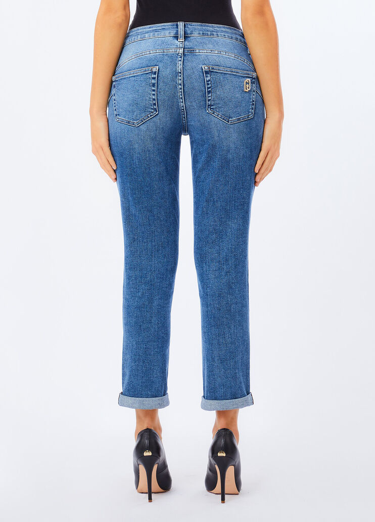 Jeans pitillo con vuelta denim azul Liu Jo - medium