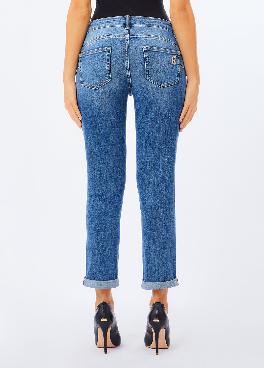 Jeans pitillo con vuelta denim azul Liu Jo - large image number 1