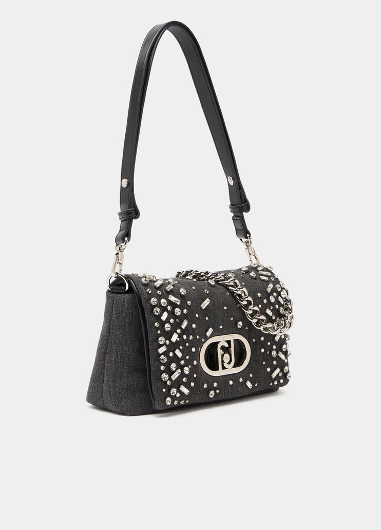 Medium quilted LaPuffy bag grey denim Liu Jo - large image number 1