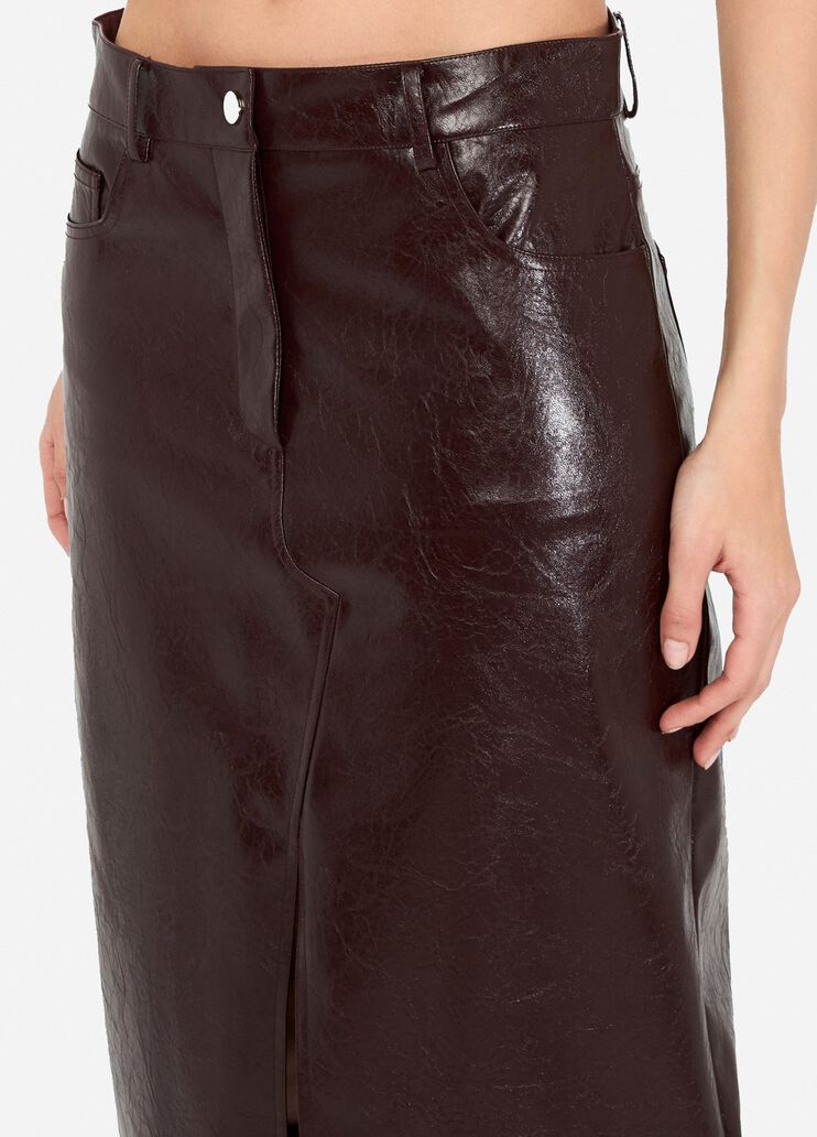 Glossy five-pocket skirt dark brown Liu Jo - large image number 2 Glossy five-pocket skirt dark brown Liu Jo - large image number 2