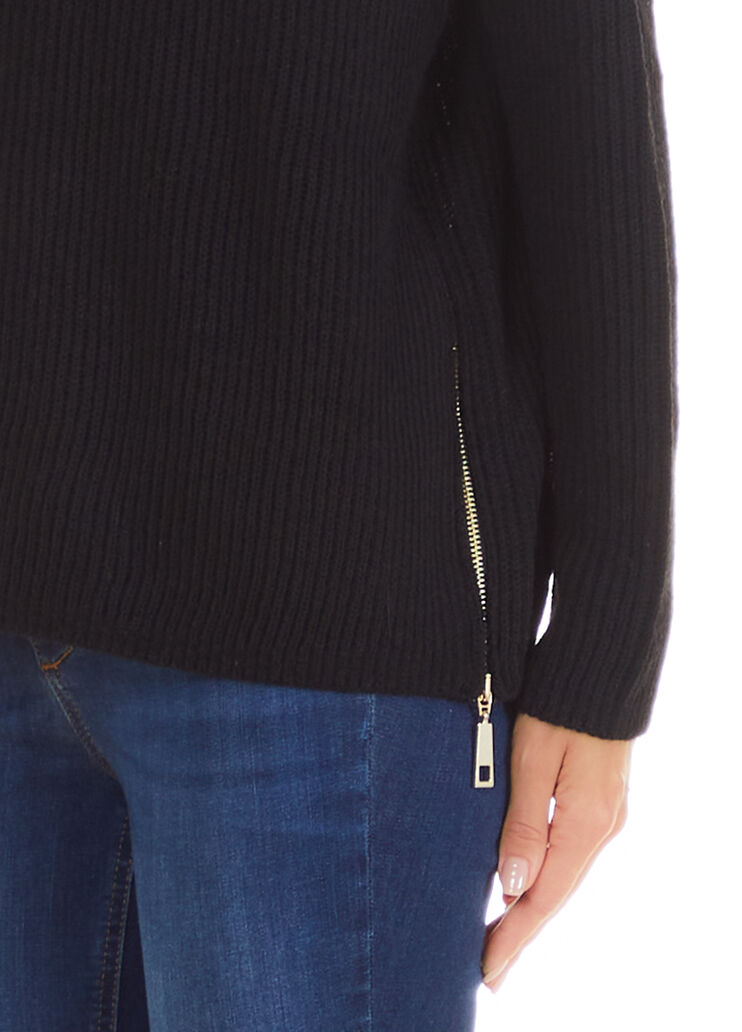 Rollkragenpullover mit Reißverschluss Schwarz Liu Jo - large image number 2