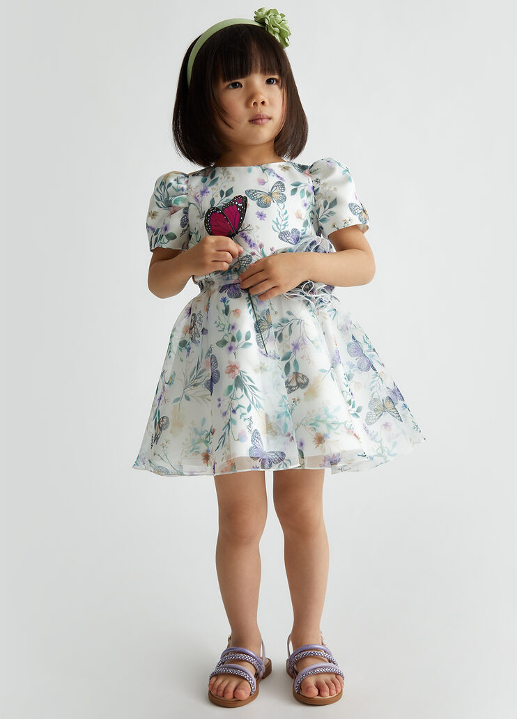 Printed organza formal dress white with flowers Liu Jo - medium