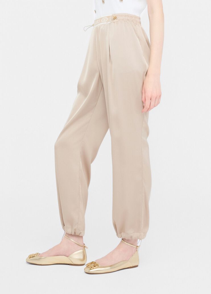 Satin trousers champagne Liu Jo - large image number 3 Satin trousers champagne Liu Jo - large image number 3