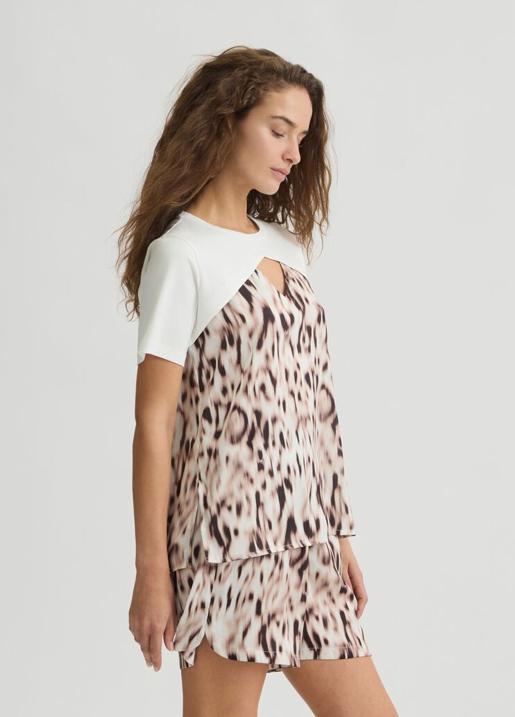 Printed satin T-shirt animal print Liu Jo - large image number 3 Printed satin T-shirt animal print Liu Jo - large image number 3