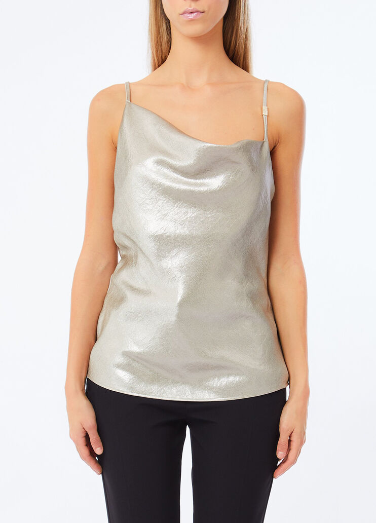 Laminated crepe top gold Liu Jo - medium