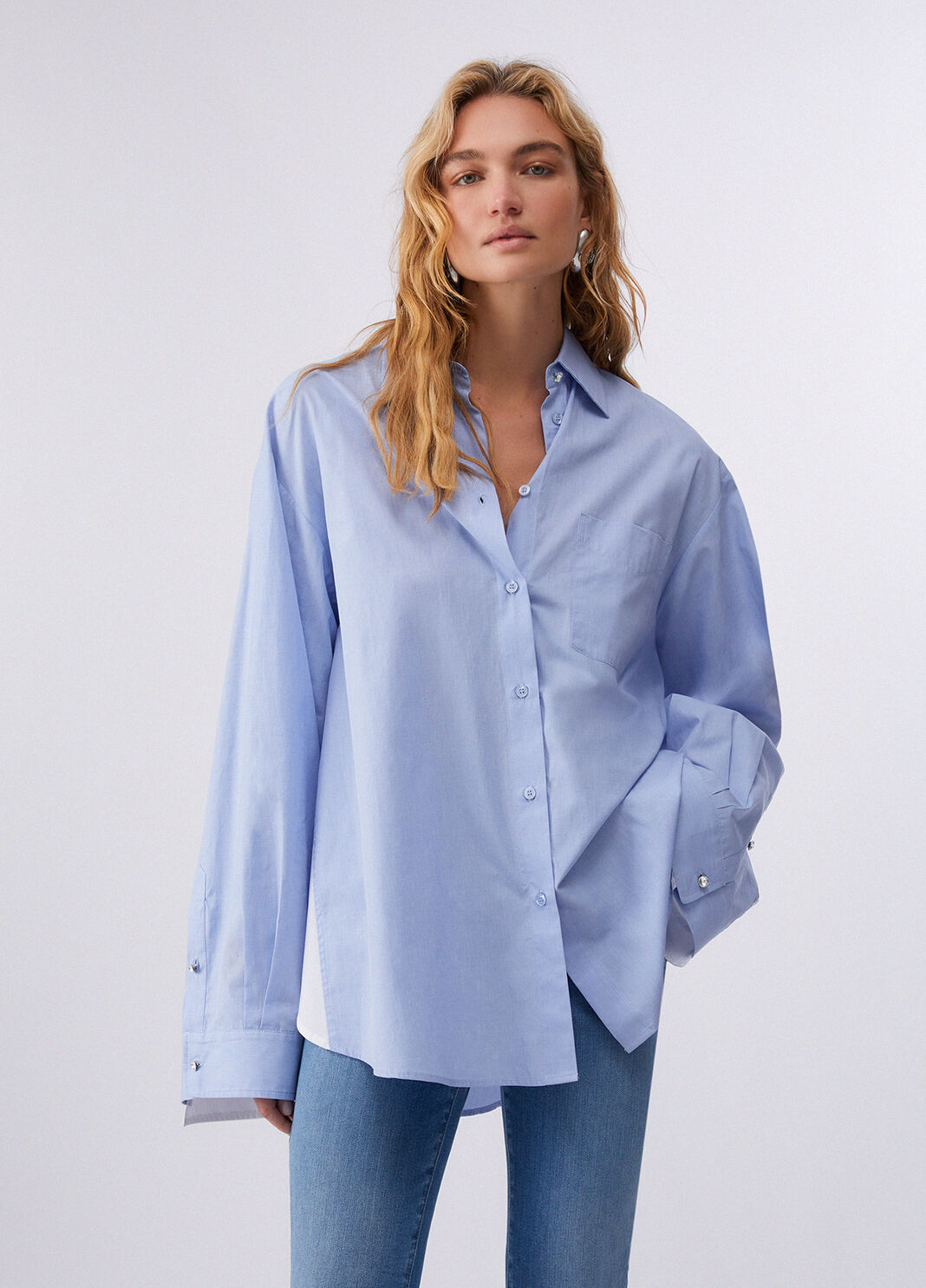 Double-layer shirt light blue Liu Jo - large image number 0