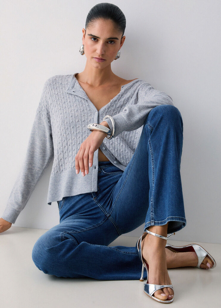 Jean bootcut taille haute denim clair Liu Jo - medium