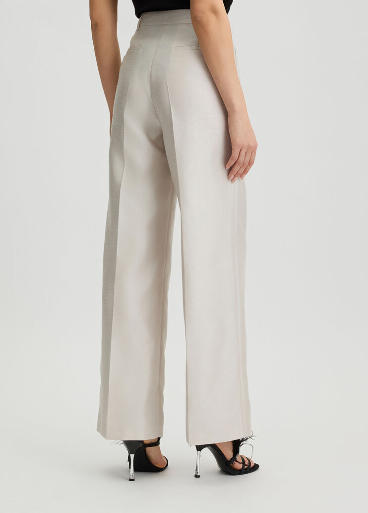 Long shantung trousers light beige Liu Jo - large image number 1 Long shantung trousers light beige Liu Jo - large image number 1