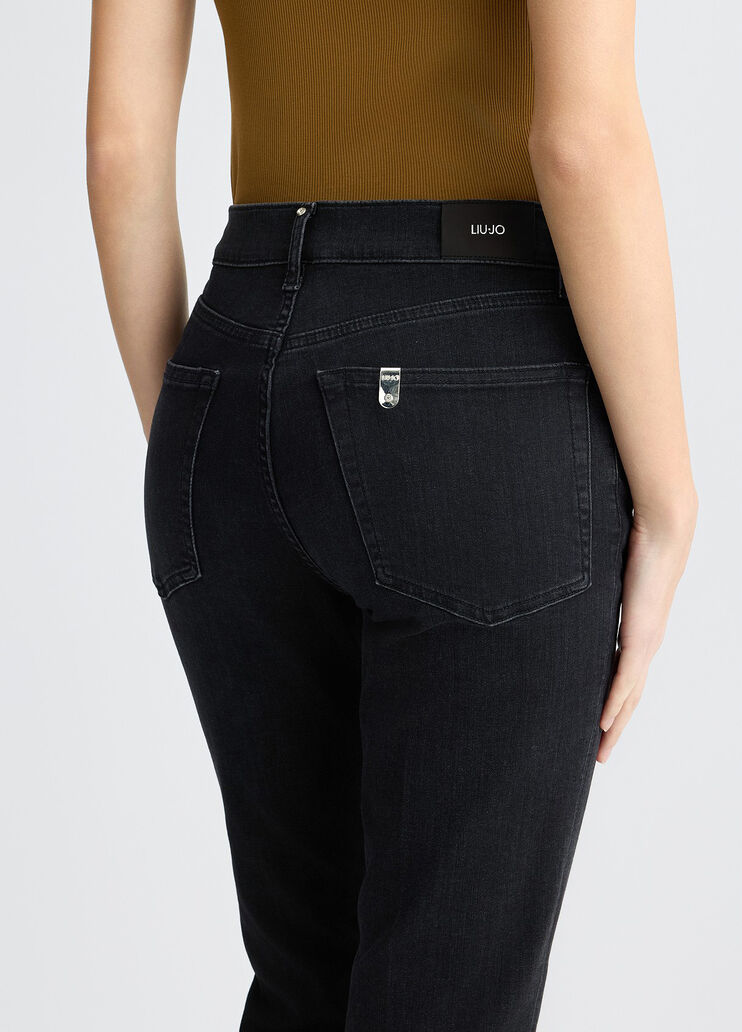 High-rise bootcut jeans black denim Liu Jo - large image number 4 High-rise bootcut jeans black denim Liu Jo - large image number 4