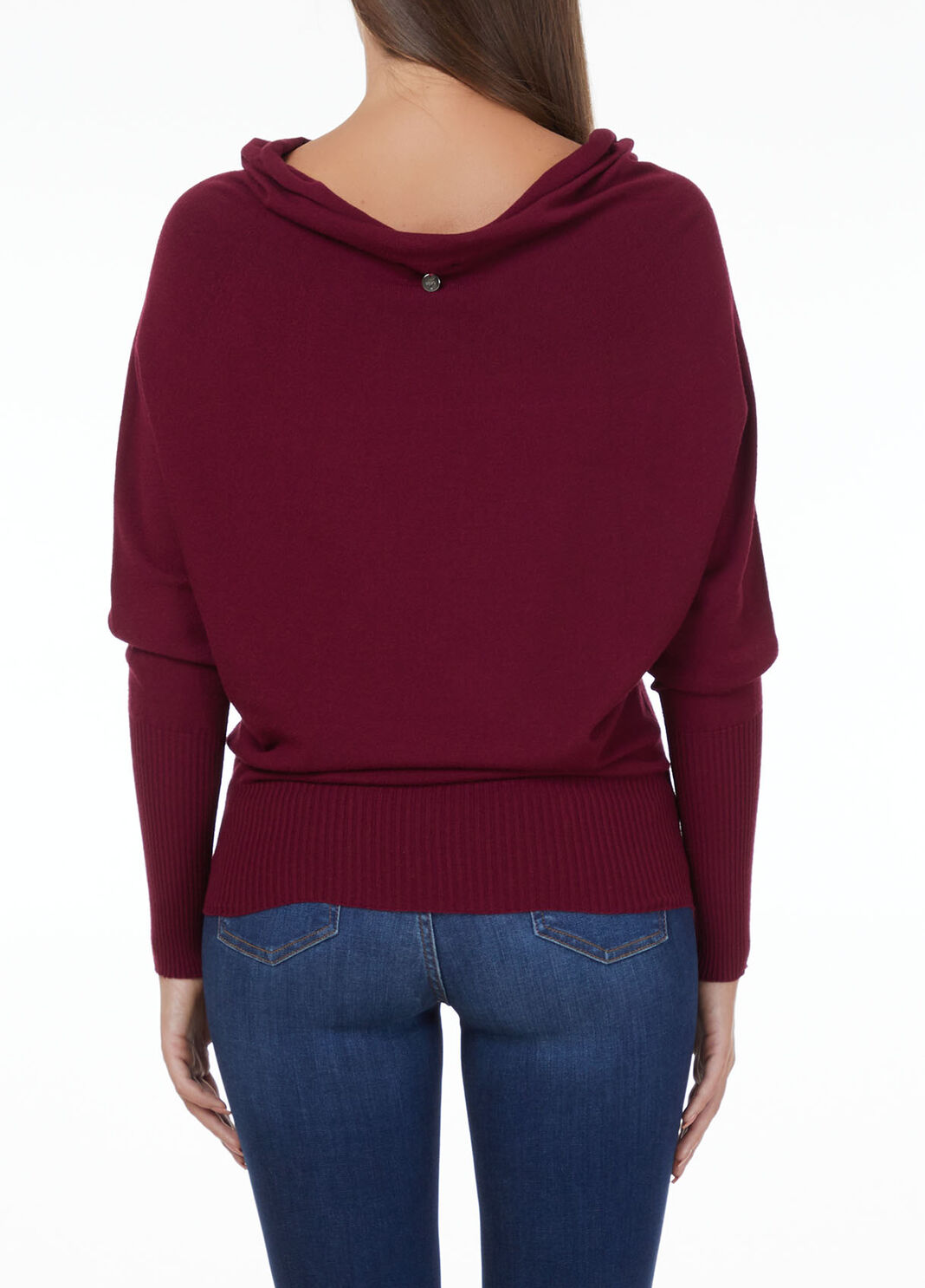 Джемпер с широким вырезом горловины Амарантовый Liu Jo - large image number 1